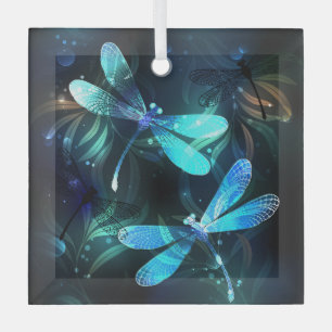 Lake Glows Dragonflies Ornament Aus Glas
