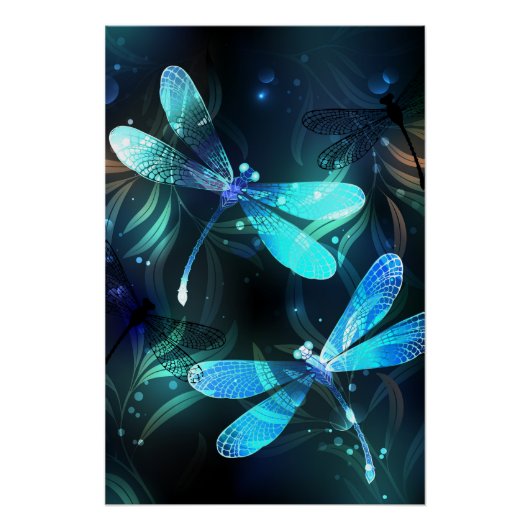 Lake Glows Dragonflies Poster (Vorderseite)