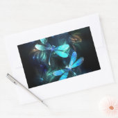 Lake Glows Dragonflies Rechteckiger Aufkleber (Umschlag)