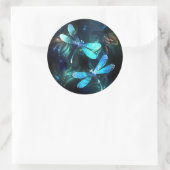 Lake Glows Dragonflies Runder Aufkleber (Tasche)