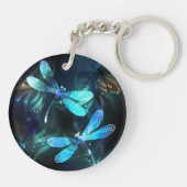 Lake Glows Dragonflies Schlüsselanhänger (Rückseite)