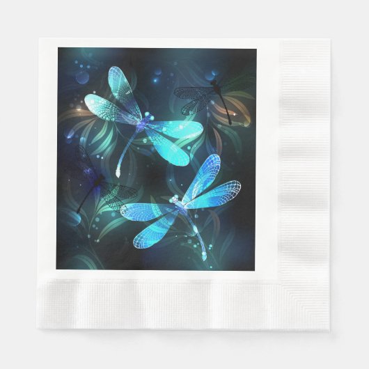 Lake Glows Dragonflies Serviette (Vorderseite)