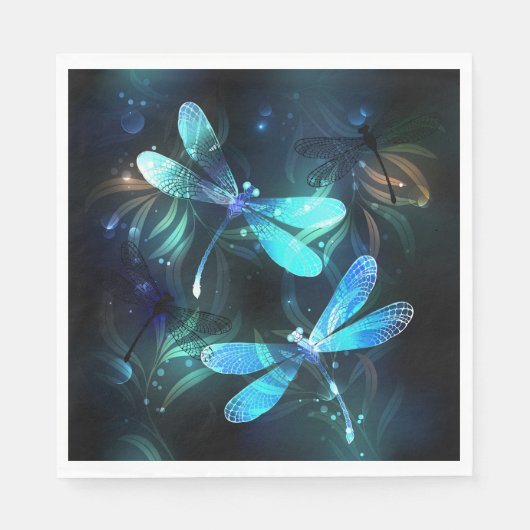Lake Glows Dragonflies Serviette (Vorderseite)