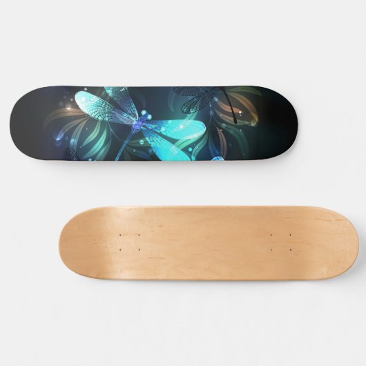 Lake Glows Dragonflies Skateboard (Horizontal)
