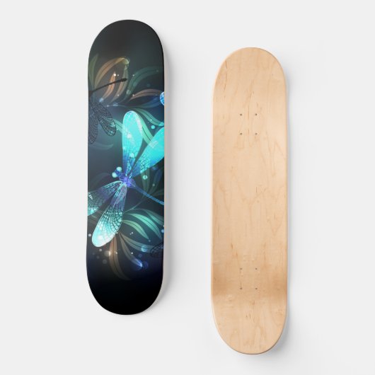 Lake Glows Dragonflies Skateboard (Vorderseite)