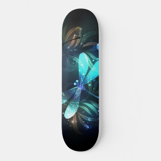 Lake Glows Dragonflies Skateboard (Vorderseite)