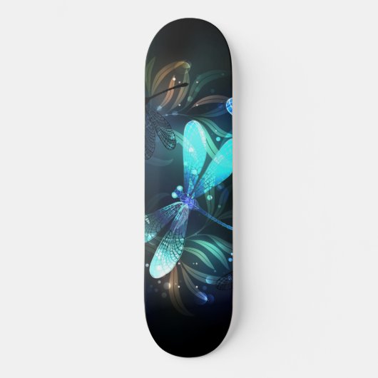 Lake Glows Dragonflies Skateboard (Vorderseite)