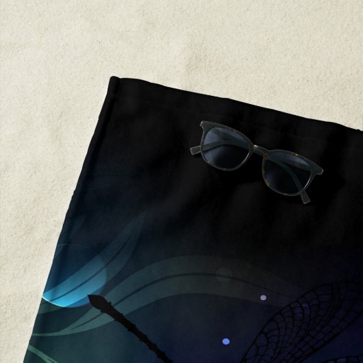 Lake Glows Dragonflies Strandtuch (Beispiel)