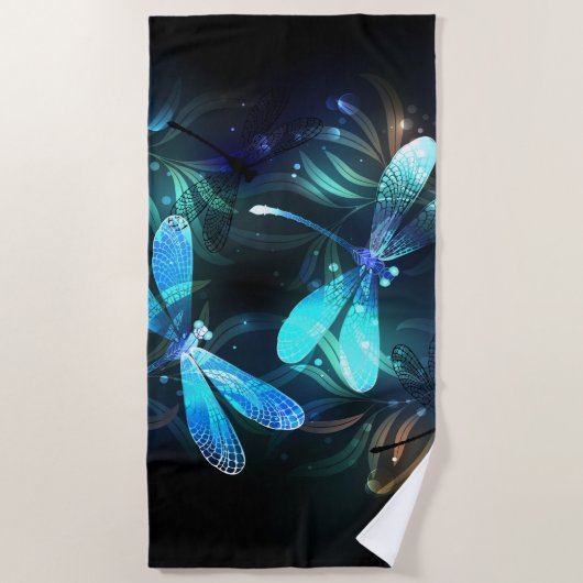 Lake Glows Dragonflies Strandtuch (Vorderseite)