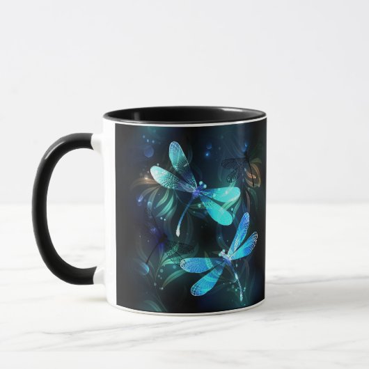 Lake Glows Dragonflies Tasse (Links)