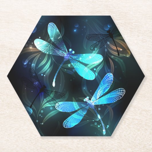 Lake Glows Dragonflies Untersetzer (Vorderseite)