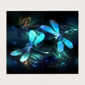 Lake Glows Dragonflies Visitenkarten (Außenseite Aufgefaltet)