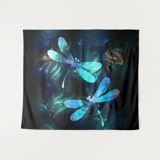 Lake Glows Dragonflies Wandteppich (Vorderseite (Horizontal))