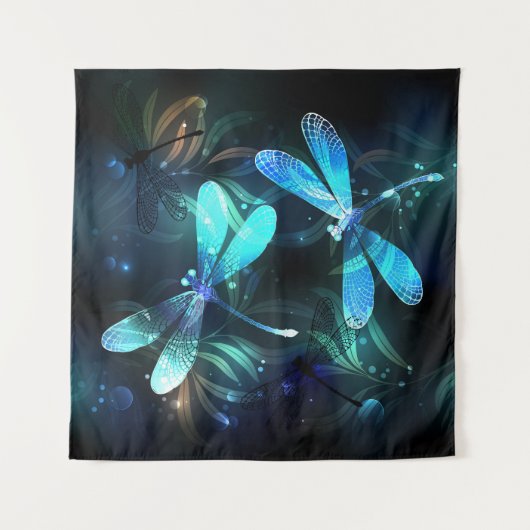 Lake Glows Dragonflies Wandteppich (Vorderseite)