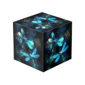 Lake Glows Dragonflies Würfel (Rückseite Schrägansicht)