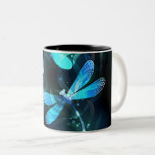 Lake Glows Dragonflies Zweifarbige Tasse (VorderseiteRechts)