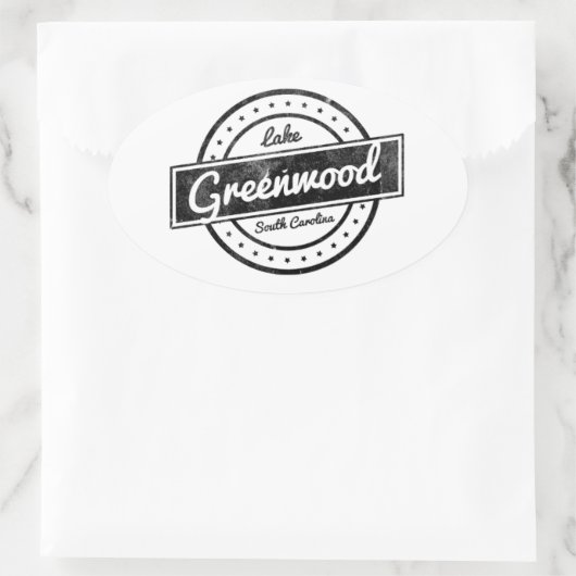 Lake Greenwood Ovaler Aufkleber (Tasche)
