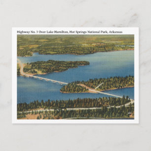 Lake Hamilton Hot Springs Arkansas Vintage 1940er Postkarte