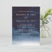 Lake Harbour Deep Wedding Einladung (Stehend Vorderseite)