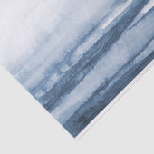 Lake Harbour Fog Blue Watercolor Seidenpapier (Ausschnitt)