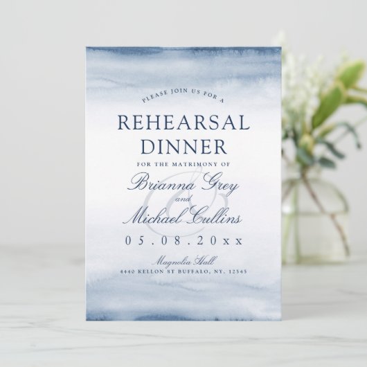 Lake Harbour Fog | Probe Dinner Einladung (Stehend Vorderseite)