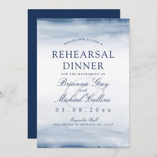 Lake Harbour Fog | Probe Dinner Einladung (Vorne/Hinten)