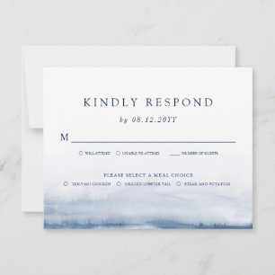 Lake Harbour Wedding Light Blue UAWG Mahlzeiten RSVP Karte