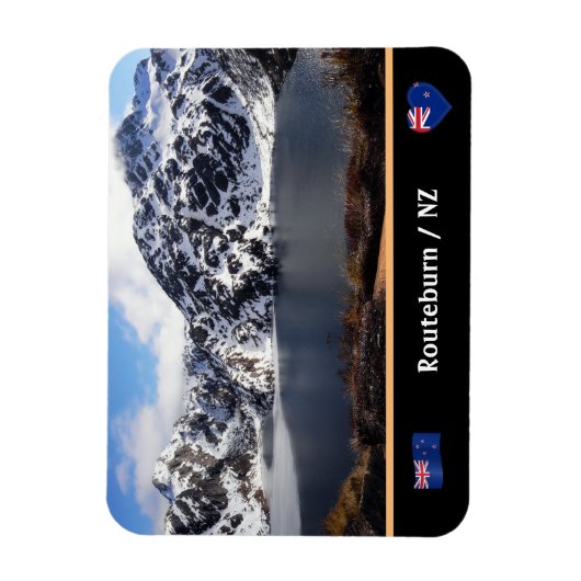 Lake Haris & Routeburn track / New Zealand Magnet (Vertikal)