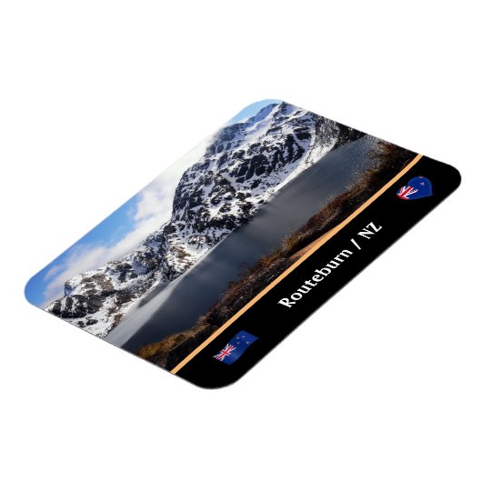 Lake Haris & Routeburn track / New Zealand Magnet (Linke Seite)