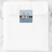 Lake Harriet Sailboats Quadratischer Aufkleber (Tasche)