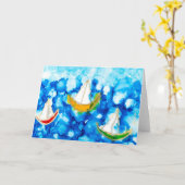 Lake Harriet Sails Lovitude Soul Malerkarte Karte (Gelbe Blume)