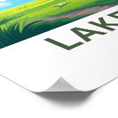 Lake Hart Australia Travel Print Poster (Ecke)