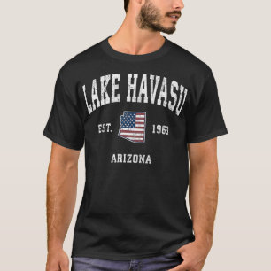 Lake Havasu Arizona AZ Vintag American Flag Sport T-Shirt
