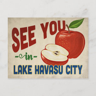 Lake Havasu City Arizona Apfel - Vintage Reise Postkarte