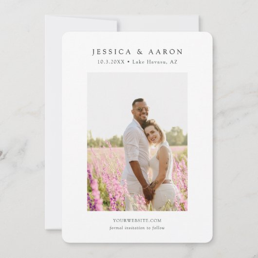 Lake Havasu Wedding Arizona Save the Date Einladung (Rückseite)