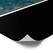 Lake Hickory North Carolina Satelliten-Poster Kart Poster (Ecke)