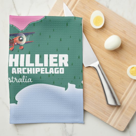 Lake Hillier Australian Map. Geschirrtuch (Viertel Falte)