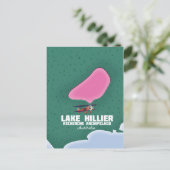Lake Hillier Australian Map. Postkarte (Stehend Vorderseite)