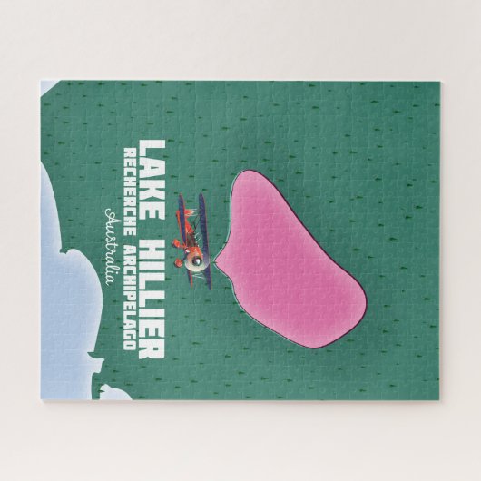 Lake Hillier Australian Map. Puzzle (Horizontal)