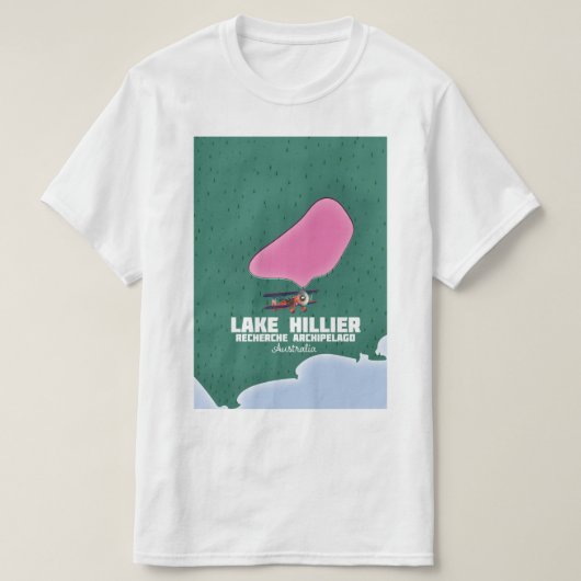Lake Hillier Australian Map. T-Shirt (Design vorne)