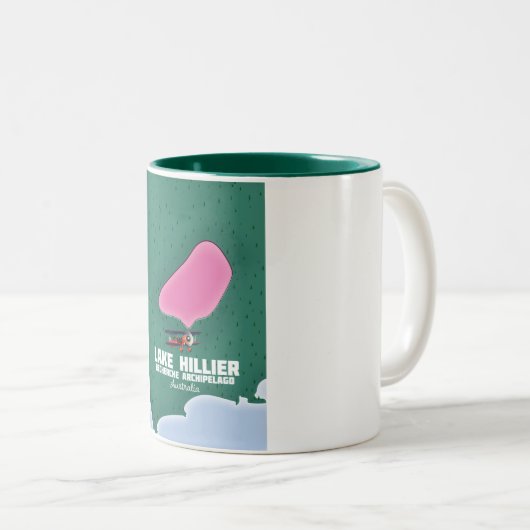 Lake Hillier Australian Map. Zweifarbige Tasse (VorderseiteRechts)