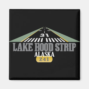 Lake Hood Strip Alaska - Airport Runway Magnet