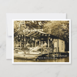 Lake Hopatcong NG Hausboot River Styx 1910er Jahre Postkarte