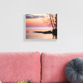 Lake Horizon mit Bäumen am See bei Morgendämmerung Leinwanddruck (Insitu (Wohnzimmer))