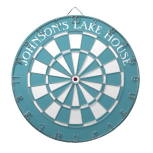 Lake House Beach Familienname Dartboard and Darts Dartscheibe