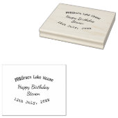 Lake house beach happy birthday add name date year gummistempel (Stempel)