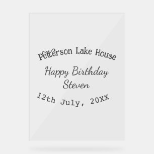 Lake House Befriedigung Geburtstag Hinzufügen Datu Acrylschild