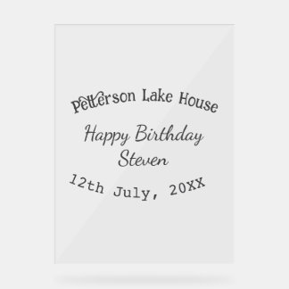 Lake House Befriedigung Geburtstag Hinzufügen Datu Acrylschild