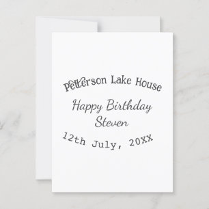 Lake House Befriedigung Geburtstag Hinzufügen Datu Postkarte