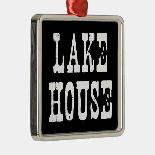 Lake House Black Silbernes Ornament (Rechts)
